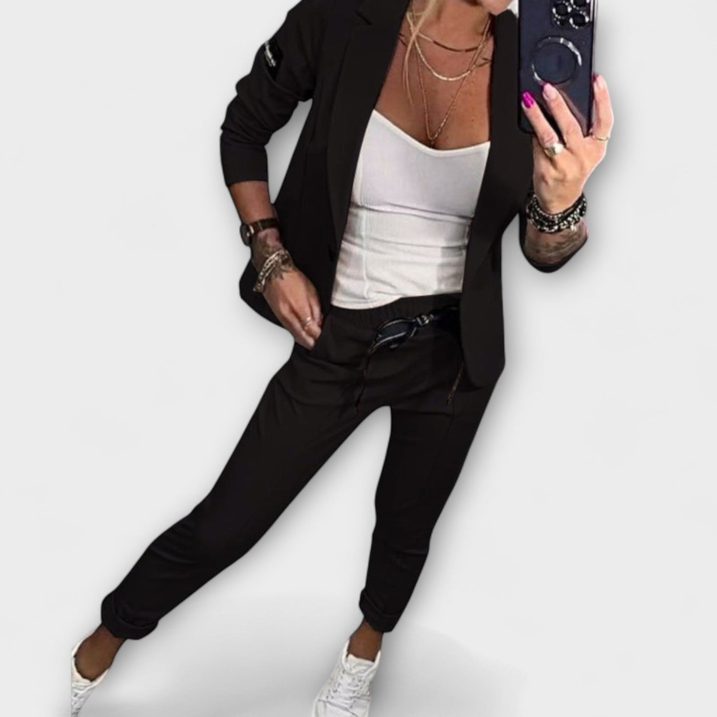 Emma™ | Elegant Set of Top, Jacket, and Trousers