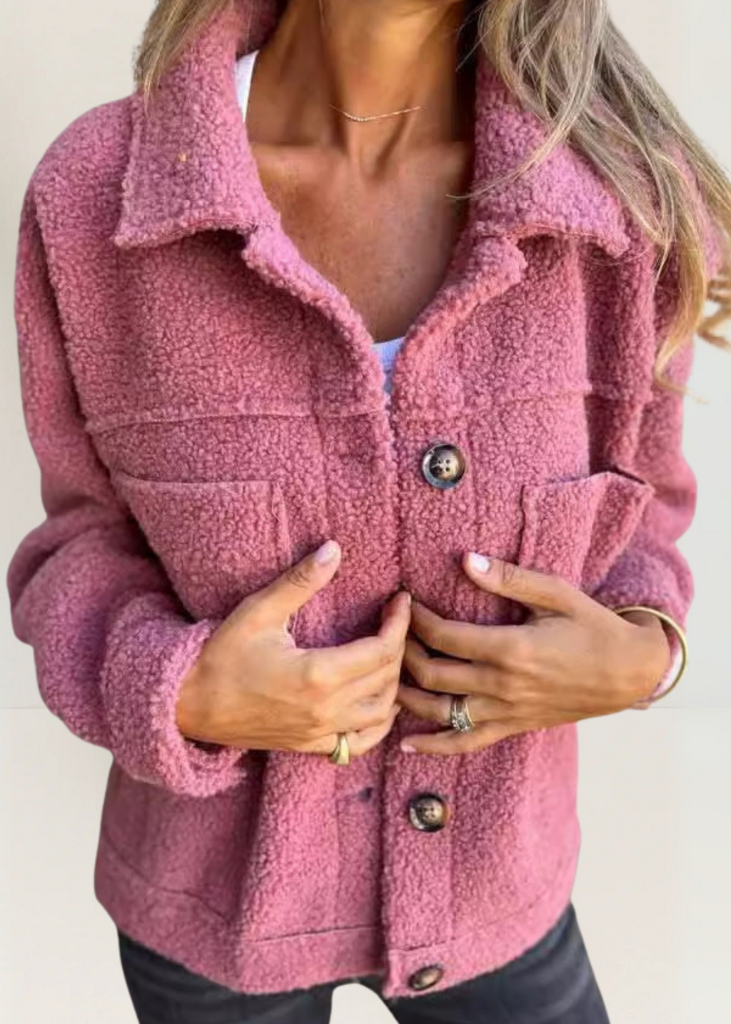 Emma™ - Soft fleece jacket with buttons