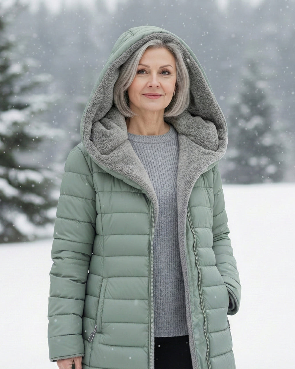 Elena – Gewatteerde winterjas met capuchon