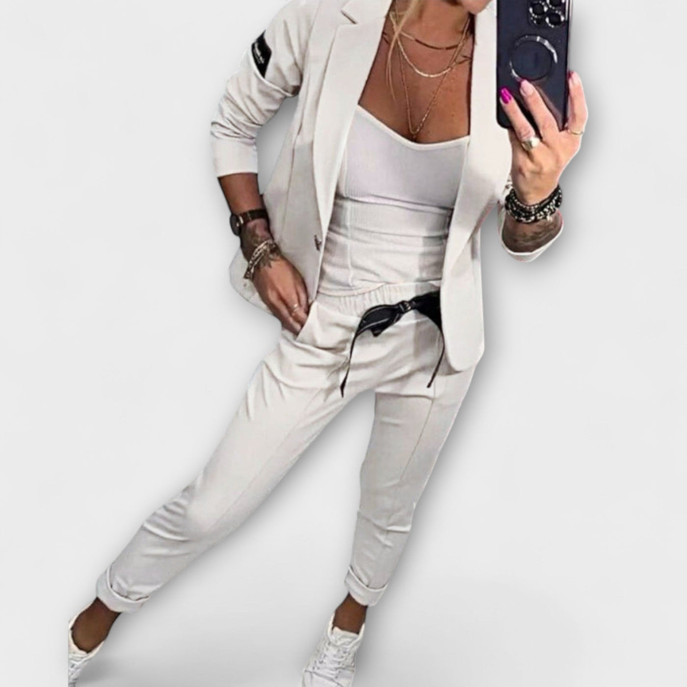 Emma™ | Elegant Set of Top, Jacket, and Trousers