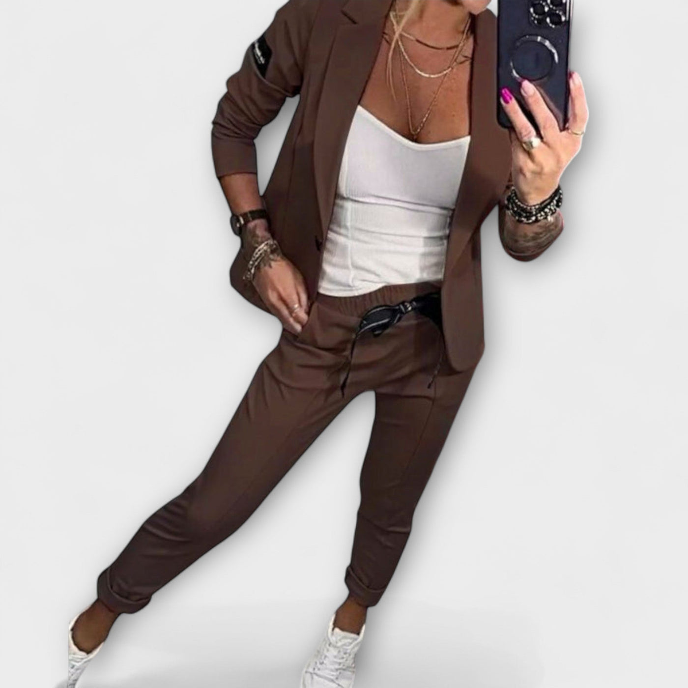 Emma™ | Elegant Set of Top, Jacket, and Trousers