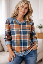 Anne – Cozy Checkwork Sweater