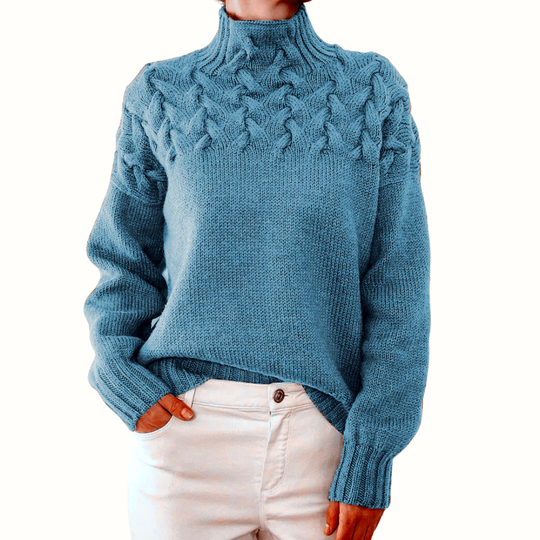 Andrea | Cozy Turtleneck Knit Sweater