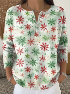 Sofie - Kersttrui met sneeuwvlokkenprint