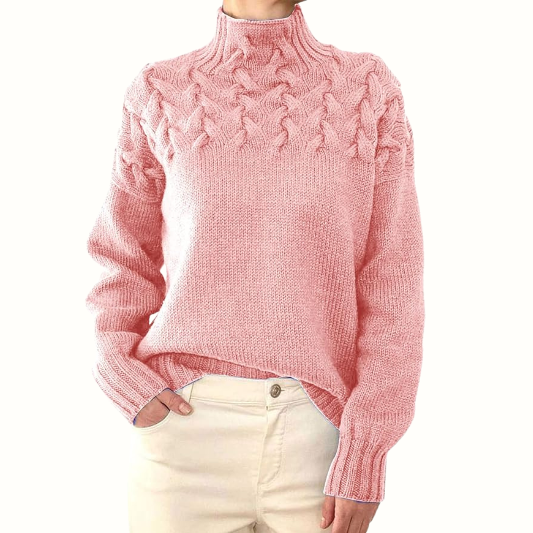 Mila – Knitted Sweater with Neckline