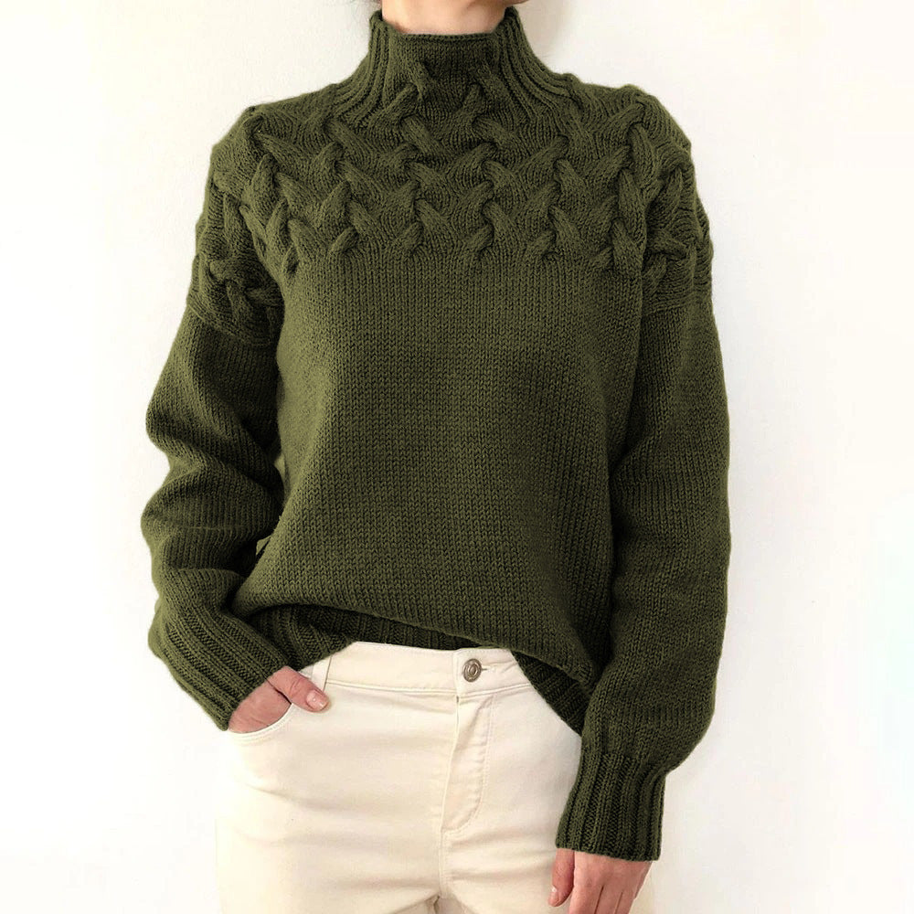 Mila – Knitted Sweater with Neckline