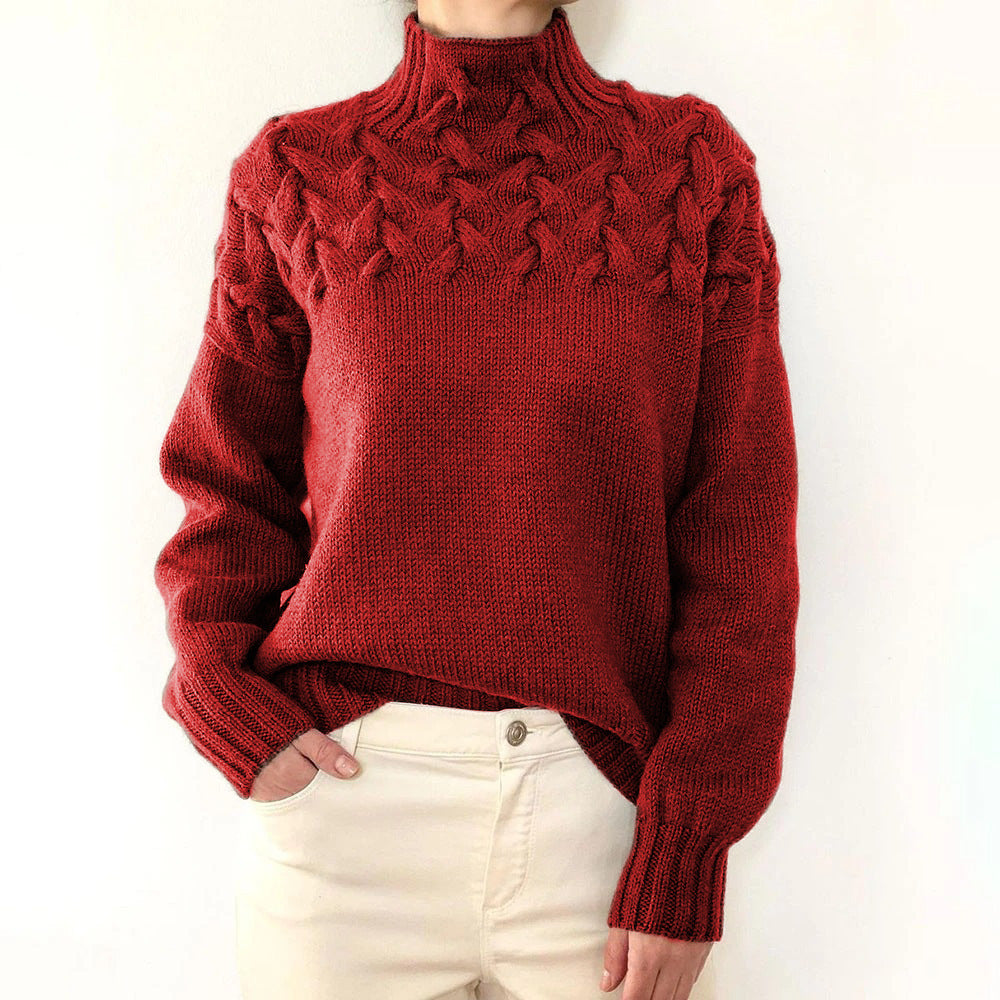 Mila – Knitted Sweater with Neckline
