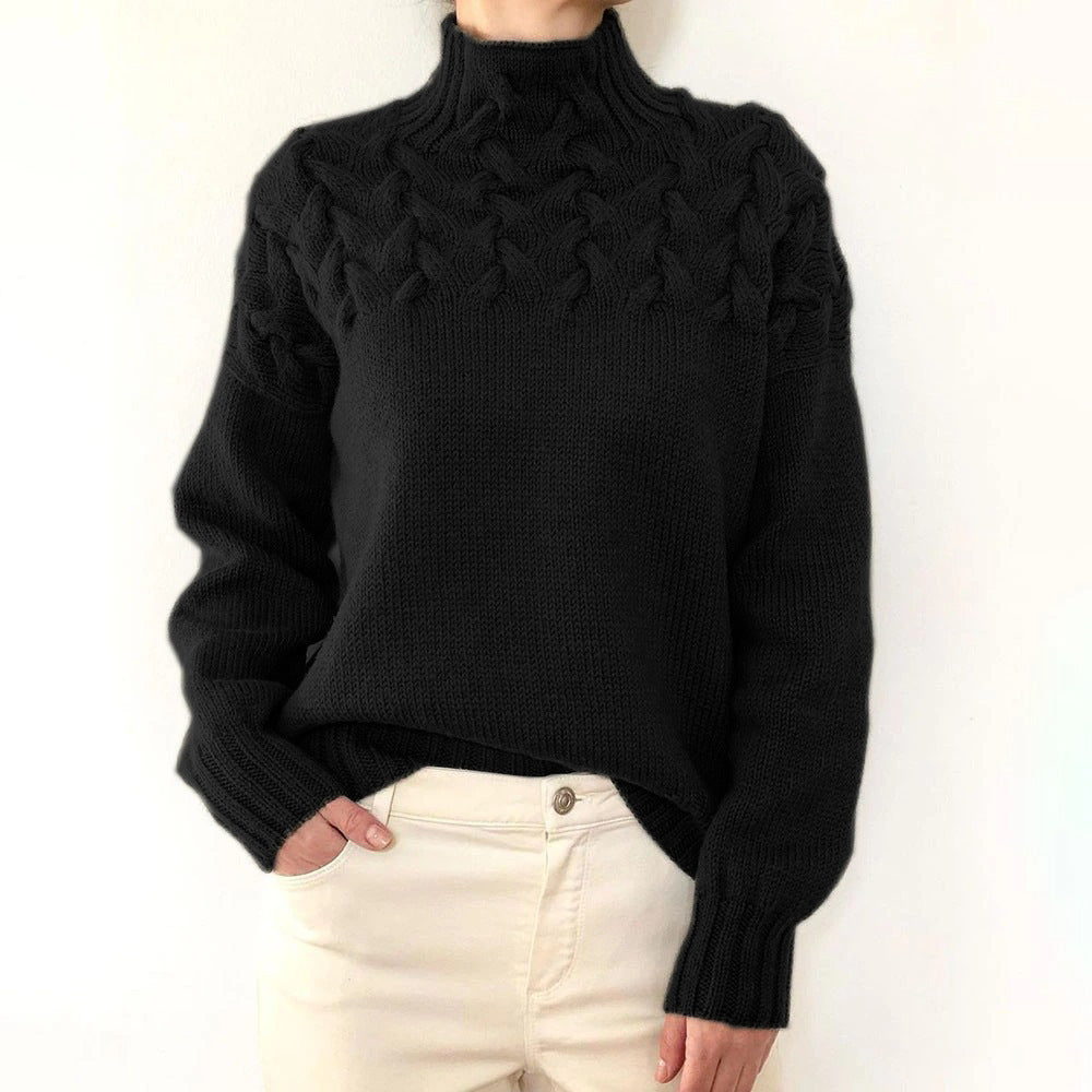 Mila – Knitted Sweater with Neckline